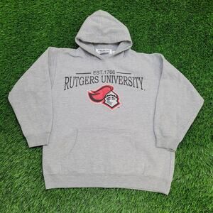 Vintage Rutgers University Hoodie Womens XL 21x23 Crop USA